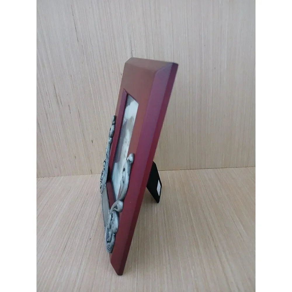 Impressions Wood & Cast Iron Engravable Picture Frame Anniversary Wedding Gift